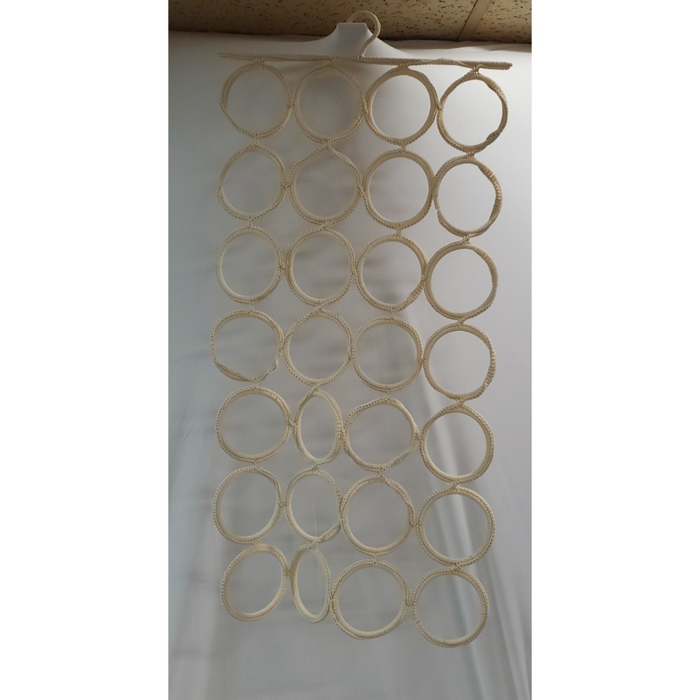 Ikea Komplement Ivory Macrame Scarf Tie Belt Hanger Holder Organizer 28 Circles
